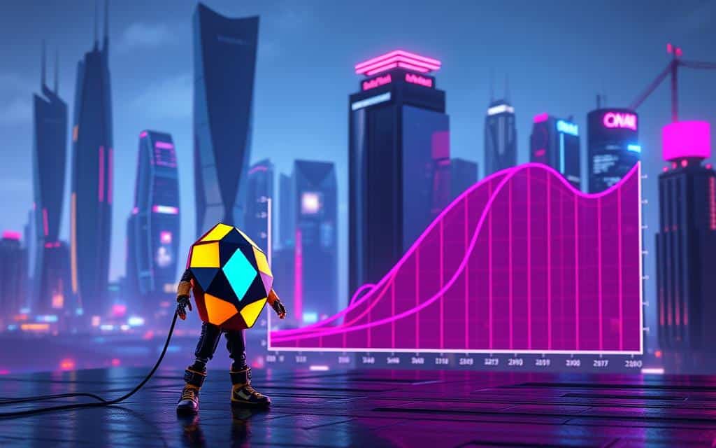 A vibrant and dynamic visualization of quantum algorithms speed comparison. In the foreground, a trio of quantum computing icons representing different quantum algorithms, each with distinctive colors and geometric shapes, stand in a dramatic pose. In the middle ground, a flowing graph depicts the performance curves of the algorithms, showcasing their relative speeds and efficiency. The background features a sleek, futuristic cityscape with towering skyscrapers and pulsing energy fields, suggesting the advanced technological landscape in which these quantum innovations thrive. Soft, directional lighting casts shadows and highlights the interplay of the elements, creating a sense of depth and emphasizing the technical prowess of the quantum systems. The overall composition conveys the power and potential of quantum computing to outperform classical systems.