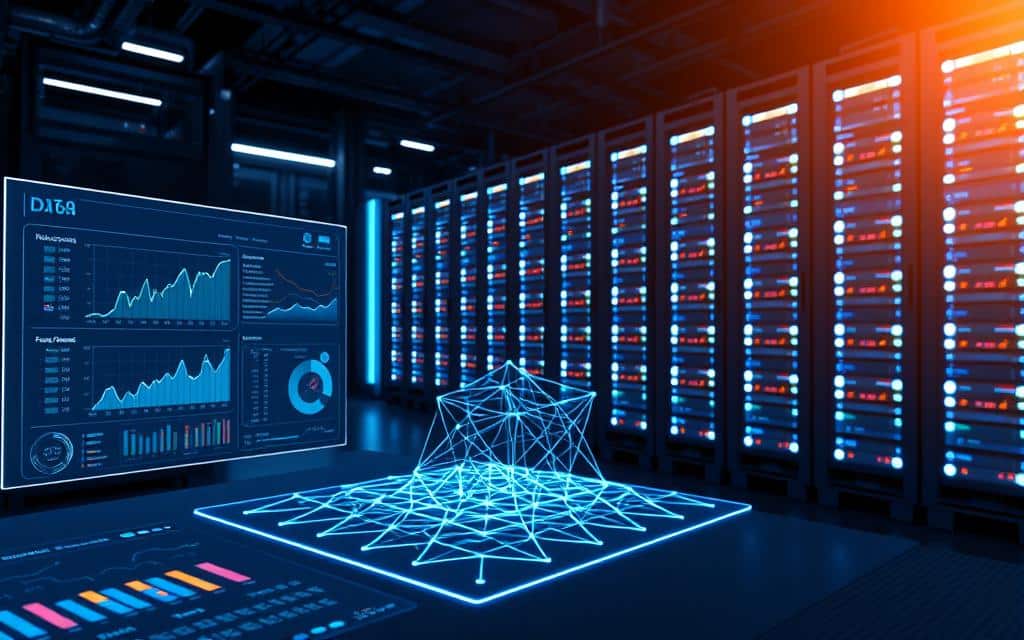 A data governance framework, meticulously designed with precision. In the foreground, a sleek, minimalist dashboard displays key data metrics, illuminated by soft, directional lighting. The middle ground features a three-dimensional data model, its intricate lattice structure showcasing the interconnected nature of information. In the background, a series of server racks stand tall, their blinking LEDs symbolizing the secure, efficient storage and processing of data. The overall atmosphere is one of control, clarity, and technological sophistication, conveying the importance of robust data governance in a digital world. A data governance framework, meticulously designed with precision. In the foreground, a sleek, minimalist dashboard displays key data metrics, illuminated by soft, directional lighting. The middle ground features a three-dimensional data model, its intricate lattice structure showcasing the interconnected nature of information. In the background, a series of server racks stand tall, their blinking LEDs symbolizing the secure, efficient storage and processing of data. The overall atmosphere is one of control, clarity, and technological sophistication, conveying the importance of robust data governance in a digital world.