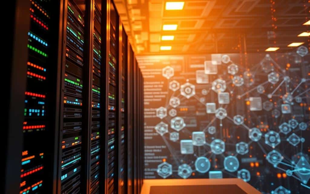 A dynamic scene of a high-performance database system in action. In the foreground, a sleek, modern server rack hums with activity, its LED indicators pulsing in a rhythmic display of data throughput. The middle ground features a series of intricate data visualizations, revealing complex patterns and metrics that illustrate the system's scalability and responsiveness. In the background, a vast expanse of interconnected nodes and cables creates a sense of interconnectedness, symbolizing the robust infrastructure that powers the database's reliable and efficient access patterns. The lighting is warm and focused, casting a subtle glow over the scene, conveying a sense of professionalism and technical expertise. A dynamic scene of a high-performance database system in action. In the foreground, a sleek, modern server rack hums with activity, its LED indicators pulsing in a rhythmic display of data throughput. The middle ground features a series of intricate data visualizations, revealing complex patterns and metrics that illustrate the system's scalability and responsiveness. In the background, a vast expanse of interconnected nodes and cables creates a sense of interconnectedness, symbolizing the robust infrastructure that powers the database's reliable and efficient access patterns. The lighting is warm and focused, casting a subtle glow over the scene, conveying a sense of professionalism and technical expertise.